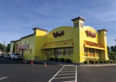 Exterior Wall and window Art for Bojangles brand "It's Bo Time"